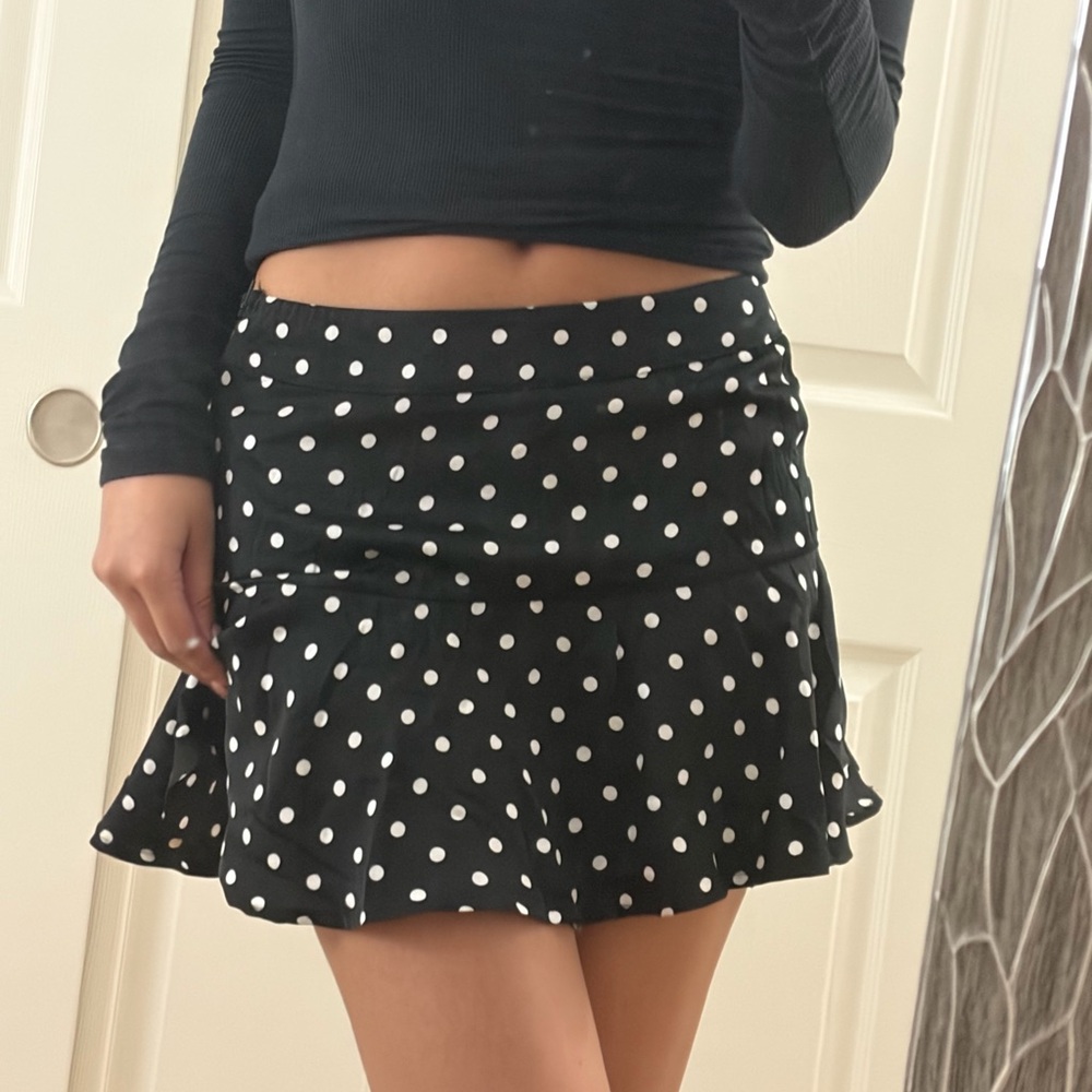 Princess Polly Black and White Mini Skirt